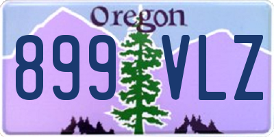 OR license plate 899VLZ