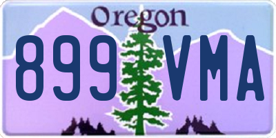 OR license plate 899VMA