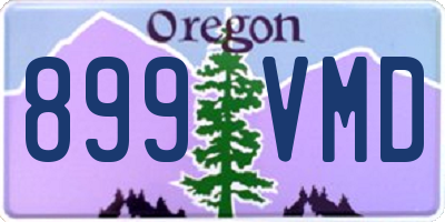 OR license plate 899VMD