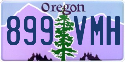 OR license plate 899VMH