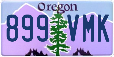 OR license plate 899VMK