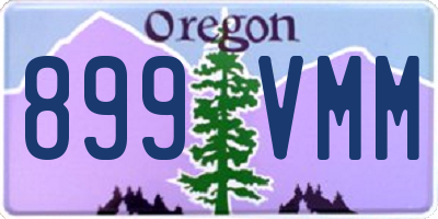 OR license plate 899VMM