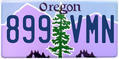 OR license plate 899VMN