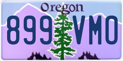 OR license plate 899VMO