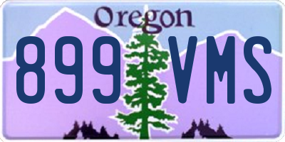 OR license plate 899VMS