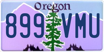 OR license plate 899VMU