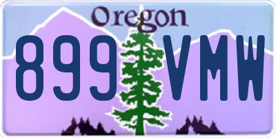 OR license plate 899VMW