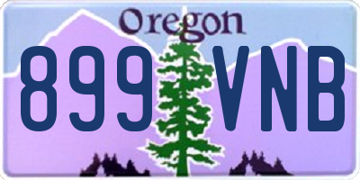 OR license plate 899VNB
