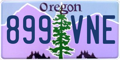 OR license plate 899VNE