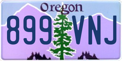 OR license plate 899VNJ