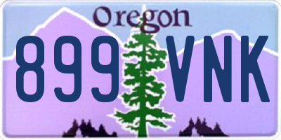 OR license plate 899VNK