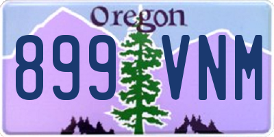 OR license plate 899VNM