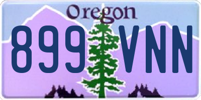 OR license plate 899VNN