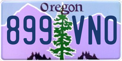 OR license plate 899VNO