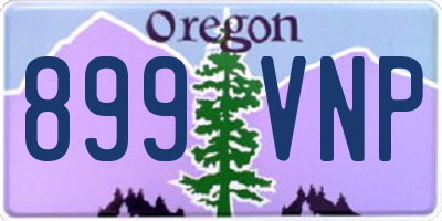 OR license plate 899VNP