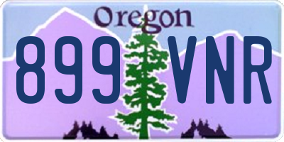 OR license plate 899VNR