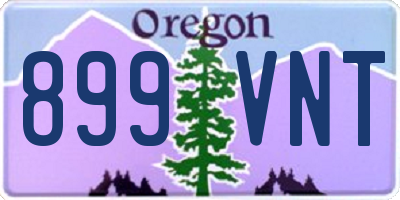 OR license plate 899VNT