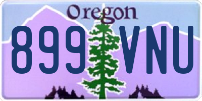 OR license plate 899VNU