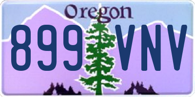 OR license plate 899VNV