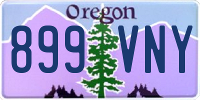 OR license plate 899VNY