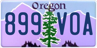 OR license plate 899VOA