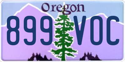 OR license plate 899VOC