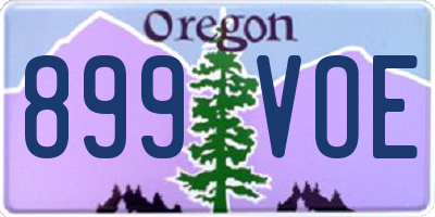 OR license plate 899VOE
