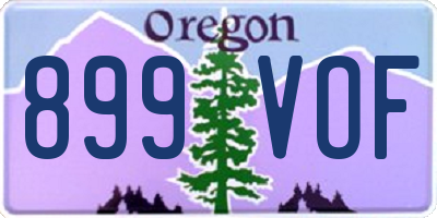 OR license plate 899VOF