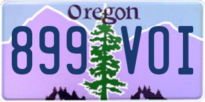 OR license plate 899VOI
