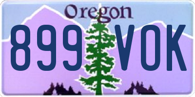 OR license plate 899VOK
