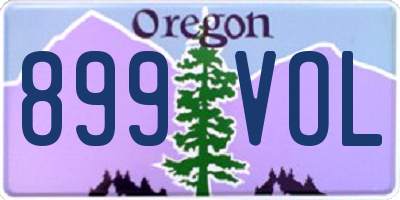 OR license plate 899VOL