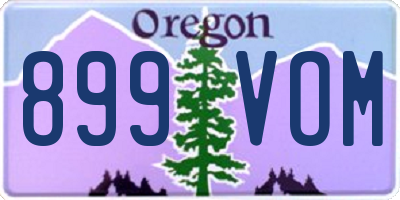 OR license plate 899VOM