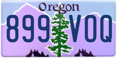 OR license plate 899VOQ
