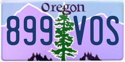 OR license plate 899VOS