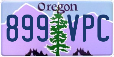 OR license plate 899VPC