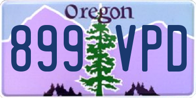 OR license plate 899VPD