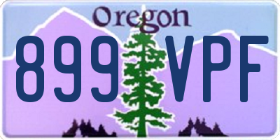 OR license plate 899VPF