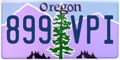 OR license plate 899VPI
