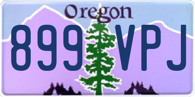 OR license plate 899VPJ