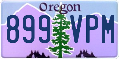 OR license plate 899VPM