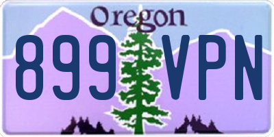 OR license plate 899VPN