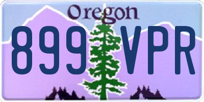OR license plate 899VPR