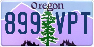 OR license plate 899VPT
