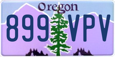 OR license plate 899VPV