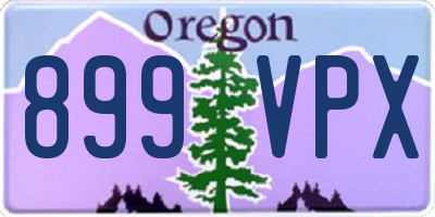 OR license plate 899VPX