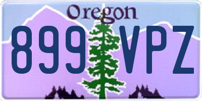 OR license plate 899VPZ