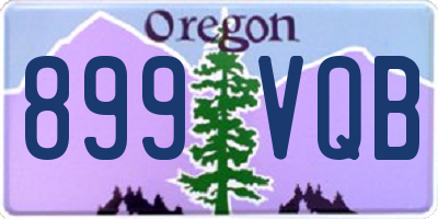 OR license plate 899VQB