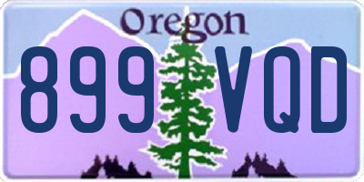 OR license plate 899VQD