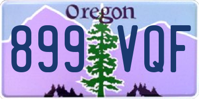 OR license plate 899VQF