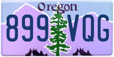 OR license plate 899VQG
